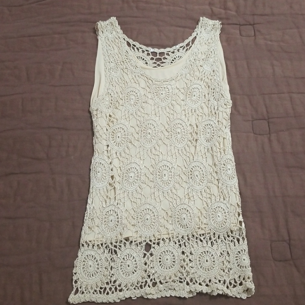 Beautiful Beige knit high quality tank